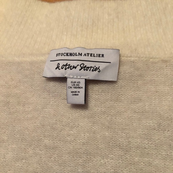 NEW Alpaca Deep V Neck Sweater | & Other Stories - Picture 5 of 8